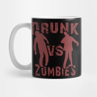 Drunk vs Zombie - Funny Zombie Mug